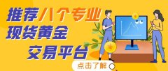 2024年投资现货黄金人气最高的八个平台介绍