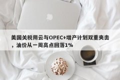 美国关税阴云与OPEC+增产计划双重夹击，油价从一周高点回落1%